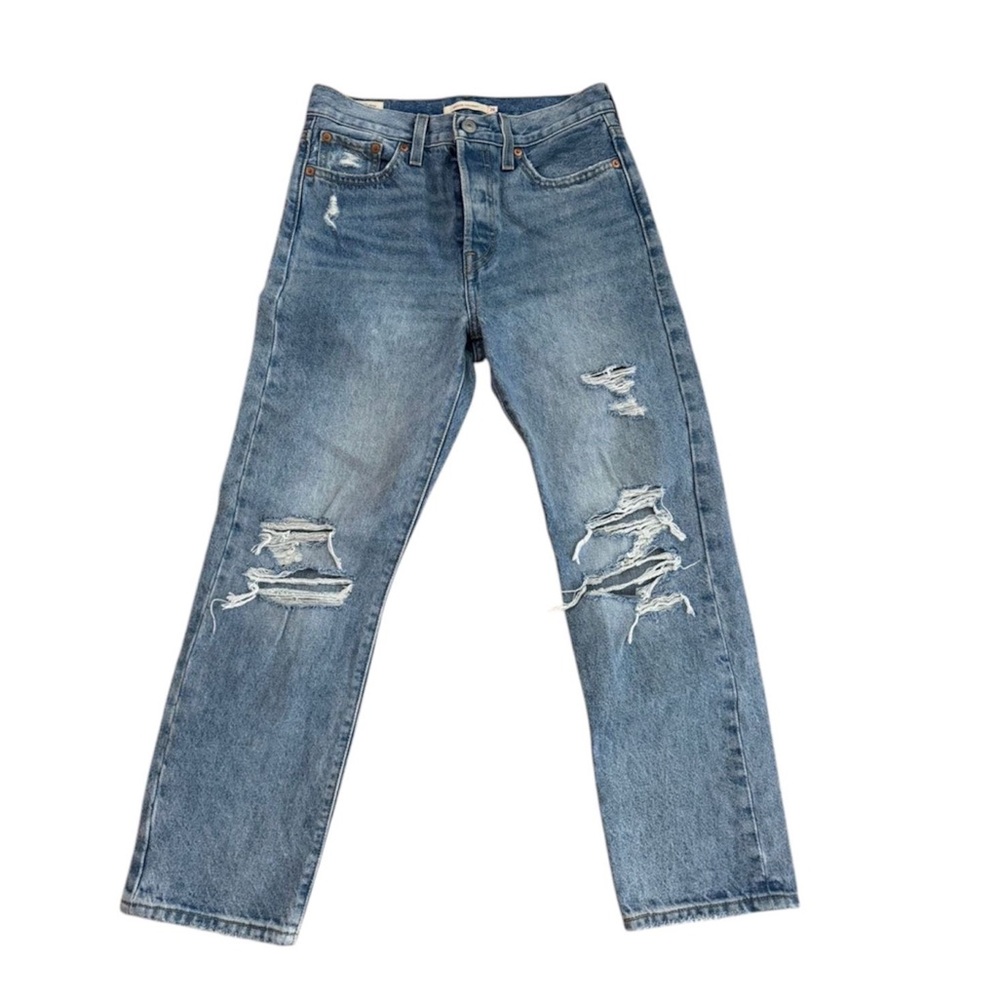 Levi's Premium Wedgie Straight Distressed Jeans